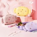 2 Grid Lunch Box Cartoon Food Grade Lunch Container Pack Rice Food Container Candy Shaped Design. 
