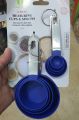Plastic measuring spoon set stainless steel handle measuring cup measuring spoon set with scale. 