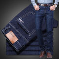 Dark Blue Denim Jeans Pant for Slim Fir Boys Models with Perfect Look. 