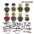 DIY WW2 Infantry Military Soldiers Medical Corp War Army Mini Gun s Model Building Block Brick Children Kids Children Toys. 