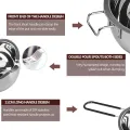 2-Pack Stainless Steel Double Boiler, at-Resistant Handle for Chocolate, er, Cese, Caramel and Candy- Steel Melting Pot, 2 Cup Capacity, Universal Pad. 
