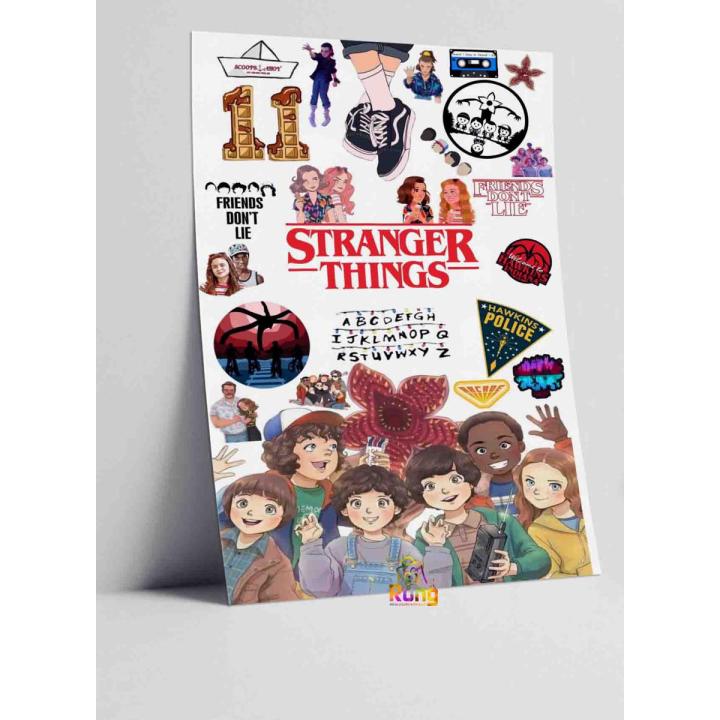 Stranger Things Sticker Sheet Uncut