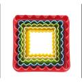 SQUARE Cookie Cutter Set Plastic Cookie Cutter Shapes Biscuit Cutters 5 pcs.. 