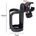 Bike Cup Holder Stroller Bottle Holders Universal 360 Degrees Rotation Antislip Cup Drink Holder for Baby Stroller Pushchair Bicycle Wheelchair Walker Motorcycle - Black. 