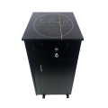 Iron Stand Folding With Storage Cabinet & Wheels Including Brakes - Wooden Iron Stand - Ironing Board Foldable - Adjustable. 