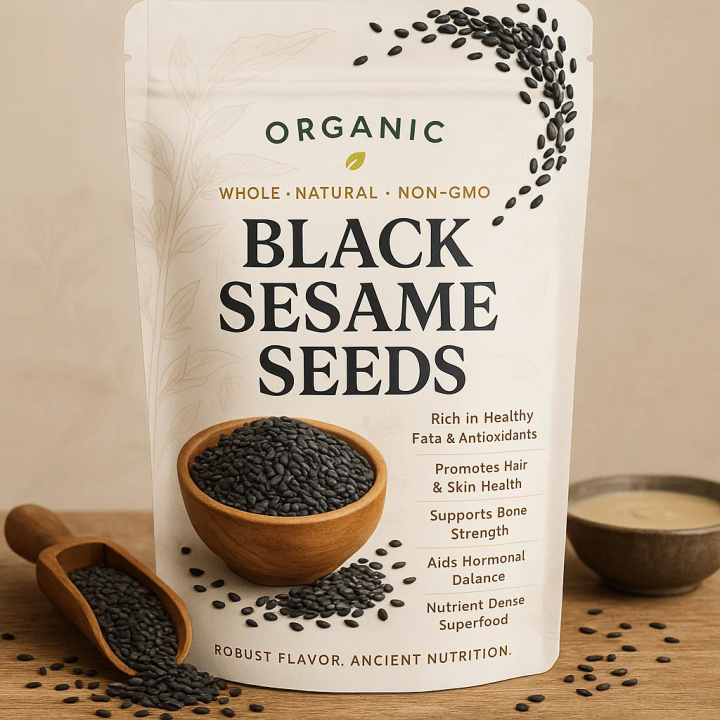 Black Sesame Seeds 50gram | 50gram Black Sesame Seeds | Organic Black Sesame Seeds 50gram | 50gram Kala Til for Cooking & Baking | Pure Black Sesame 50gram | Natural Black Sesame Seeds 50gram | Black Sesame
