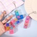 Portable 4 Keys Fidget Keychain Keycap Key Button Finger Keyboard Cap Stress Relief Pass The Time Pinch Toy for Adult. 