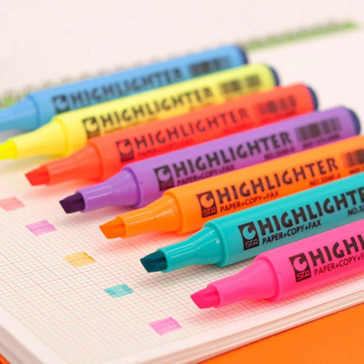 8 Color STA 3240 Single Head Marker Pen Head Pen Note Pen Emphasis Marker Marking Student Art Highlighter Pen