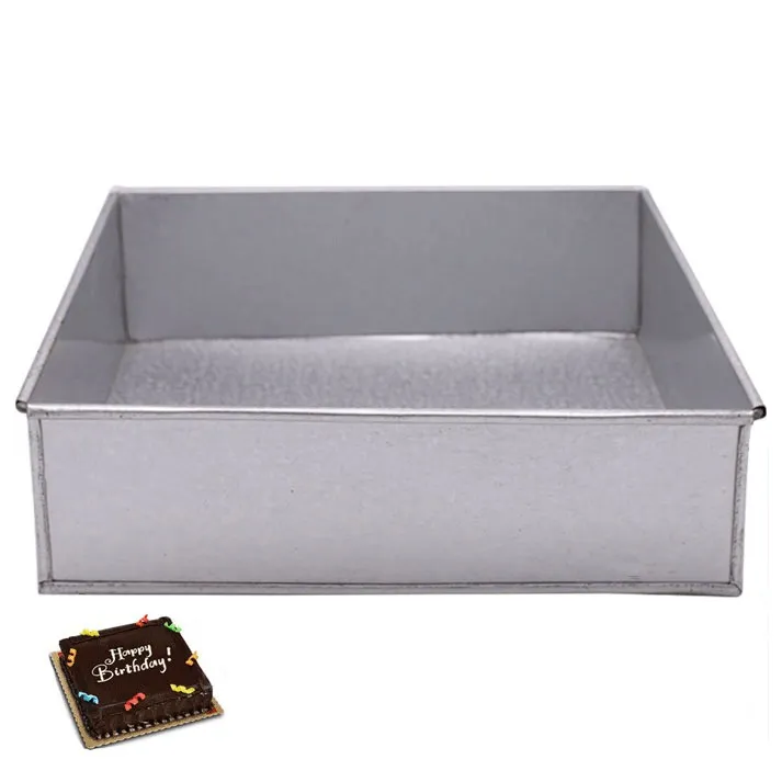 High-Quality Square Cake Baking Mold Galvanized Steel 10 X 10 Inch