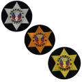 Security Officer Star Round Embroidered Iron On Patch Sew On Badge Bags Caps Jeans Jackets Clothes Applique. 