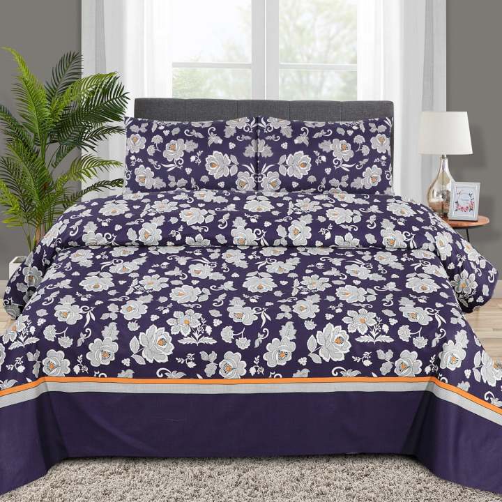 King Size Bedsheet Mix Cotton Stuff Dani-24 by HANIA TEXTILE