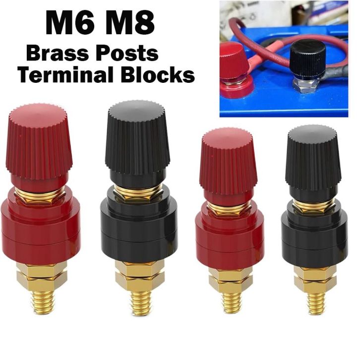 Terminals Red Black Posts Terminal Blocks M6 M8 Brass Binding Post ...