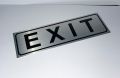 EXIT Plate (18cm x 5cm) Aluminium Sign Plate (Mirror OR Glass Mountable Name Plate) - 1 Piece. 