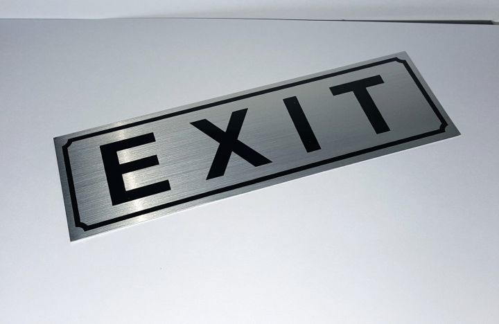 EXIT%20Plate%20(18cm%20x%205cm)%20Aluminium%20Sign%20Plate%20(Mirror%20OR%20Glass%20Mountable%20Name%20Plate)%20-%201%20Piece%20-%20Image%207