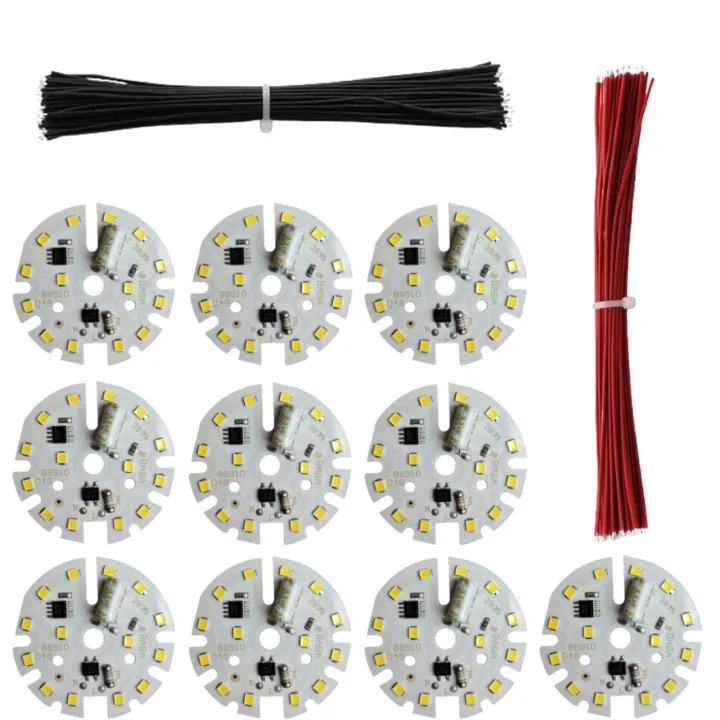 10PCS%207W%20LED%20Bulb%20Lamp%20Capacitor%20Chip%20With%20Wires%20White%20DOB%20AC%20220V%20-%20Image%202
