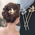 Korean Hair Fork Accessories Hairpins Alloy Metal Butterfly Hair Forks Sticks for Women. 