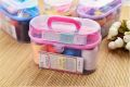 Sewing Box Kit Set thread, Needle,Hand Tape ,Scissor Storage universal sewing accessories. 