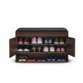 Premium 2 Door Entrance Shoes Rack Shoes organizer with Seat Cushion Storage Shoe Cabinet, Home Furniture Shoe Organizer Shoe Rack 3-Layer. 
