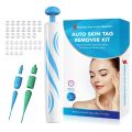2 In 1 Auto Skin Tag Remover Kit Micro Skin Tag Removal Device Face Care Tools-blue white. 