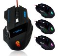 CZF Boutique T6 3200 DPI 7 Color Gaming Mouse - Black. 