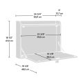 wall mounted folding wooden laptop table/computer table study table iron table with folding brackets Brantley Floating Desk. 