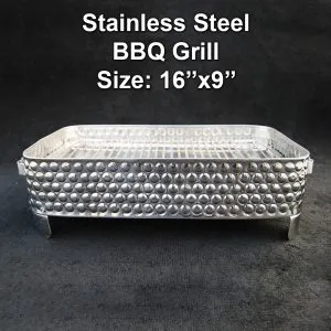 Stainless%20Steel%20BBQ%20Grill%20Serving%20Stand%20%E2%80%93%20Large%2016"%20x%209"%20with%20Jali%20%7C%20Stylish%20Bar-B-Q%20Presentation%20Tray%20for%20Restaurants%20&%20Home%20%7C%20Durable%20Stainless%20Steel%20Grill%20for%20Serving%20-%20Image%203