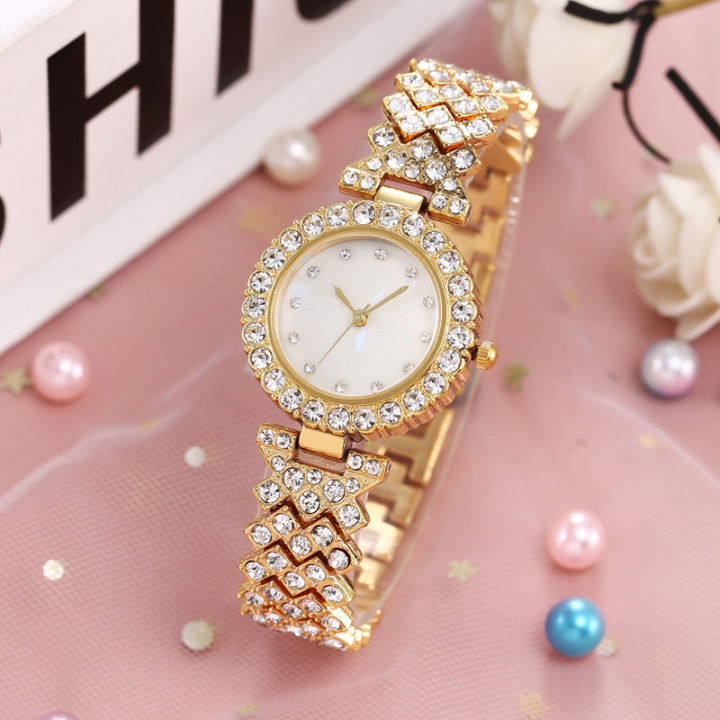 Luxury Women Watch Fashion Wristwatch Ladies Watches And Bracelet Casual 6pcs set Daraz.pk