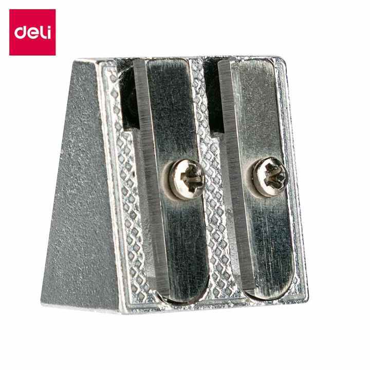 Deli - E39762-Pencil Sharpener #2 Holes - Silver