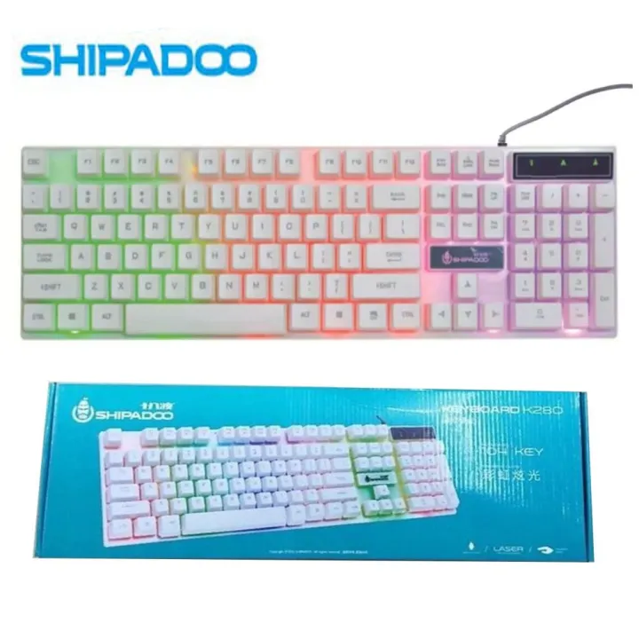 Shipadoo%20Master%20D280%20RGB%20Gaming%20Keyboard%20Mouse%20Semi%20Mechanical%20Keyboard%20With%20LED%20Backlighting%20For%20gamer%20Pc%20Typing%20Laptop%20%20Keyboard%20Mouse%201600%20DpI%20Black%20White%20-%20Image%204