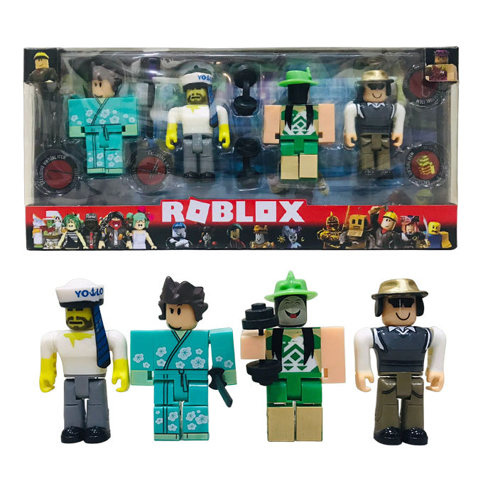 Roblox Celebrity Collection - Pack of 4 Figure Roblox Classics - Includes 4 Figures Toys With Codes - Each Size Approx. 4 inch - Option D