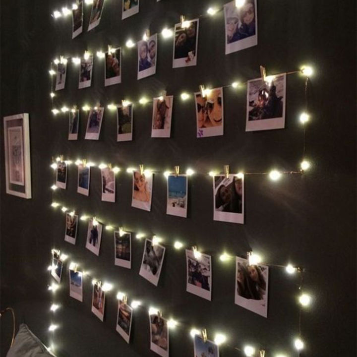 Polaroid%20pictures%20with%20fairy%20light%20&%20clips%20%7C%20Polaroids%20Wall%20Clip%20Fairy%20Led%20String%20Light%20%20%7C%209%20Polaroids%20+%209%20Clips%20+%20Fairy%20light%20-%20Image%202