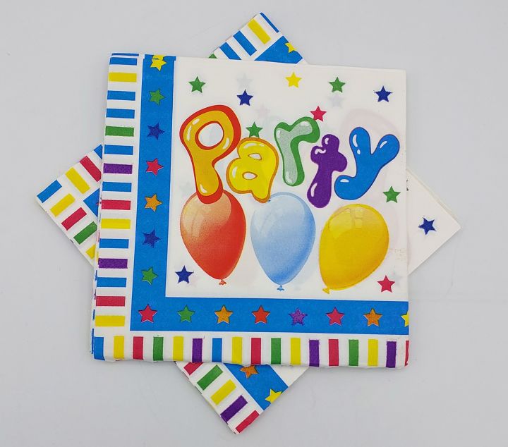 MULTI COLORS PARTY NAPKINS ( PACK OF 20 )