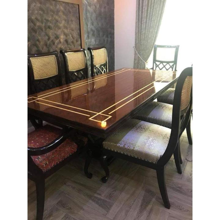 Golden Oak Classic High Gloss finishing Dining Table