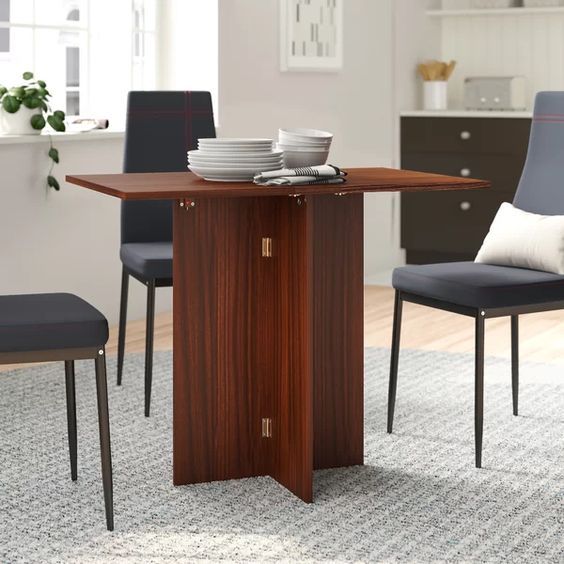 Toheed Wood Toheed wood extendable dining table space saving | Daraz.pk