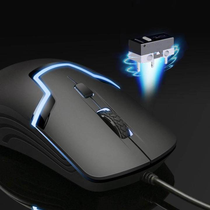 HP M100 USB Wired Gaming Optical Mouse with LED Backlight and Adjustable 1000 /1600 DPI Settings, 3 Buttons and Press Life Up to 5 Million Clicks