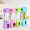 New 6 Blades & 2 Blades 380Ml Mini Juicer Cup Usb Rechargeable Portable Electric Fruit Juicer Smoothie Maker Blender Machine Juicing Bottle. 
