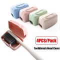 4Pcs/set Mini Toothbrush Head Cover Portable Tooth Brush Holder Cap For Outdoor Travel Household Bathroom Organizer Accessories. 