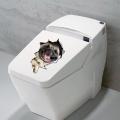 Funny Cat Dog Toilet Seat Cover Lid Sticker Bathroom Wall Art Decoration Decal. 