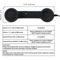 Vintage Retro Telephone Handset Cell Phone Receiver MIC Microphone for Cellphone Smartphone, 3.5 mm Socket (Black). 