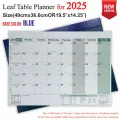 Table Planner for the year 2025 for Monthly, Weekly and Daily planning by Leaf Diaries. 