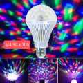3 Watt Disco LED Light Bulb, 360° Rotating Crystal Bulb Auto Rotating (Red, Green, Blue Colour)/ Party bulb. 