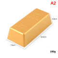 Fake Gold Bar Plastic Golden Paperweight Home Decor Bullion Bar Simulation. 