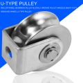 2 Inch Roller Wheel Bearings U Groove Pulley Wheels Detachable Heavy Duty Grooved Wheel for Material Handling and Moving. 