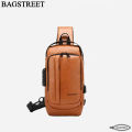 BAGSTREET Fashion Sling Bag With Combination Lock, USB Charging Port, Water Proof, Anti Scratch Shoulder Bag, Crossbody Unisex Bag Chest Bag - BS02. 