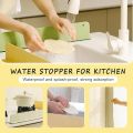 Silicone Sink Splash Guard for Kitchen and Bathroom, Anti-Spill Faucet Splash Stopper, Kitchen Sink Splash Guard, Flexible Oil-Proof Water Baffle Plate with Strong Suction Cups. 