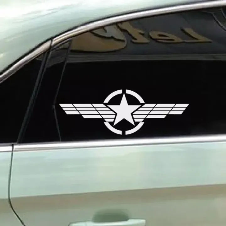Car Star Sticker 2 PCS Latest Star Design Car Sticker (Pair of White Stickers) Star ...
