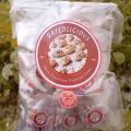 Pack of 12 White Chocolate and almond dates (Kajuur) | White chocolate dates covered with white chocolate and sprinkles with almond inside. 