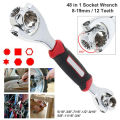 Universal Wrench 48 in 1 - Multifunction Socket Spanner Wrench Tool with 360 Degree Rotating Heads - Multipurpose Handy Adjustable Tools For Auto Home Outdoors Indoors Works More - Durable & No Slipping - Best Stainless Steel Wrenches. 