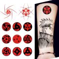 Naruto Sharingan Tattoo Stickers Anime Uchiha Itachi Figures Waterproof Temporary Tattoo Stickers Toys for Kids Christmas Gifts. 