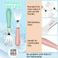 12PCS Toddler Forks Toddler Utensils,Stainless Steel Baby Forks,Kids Silverware Children's Cutlery Set for Self Feeding. 